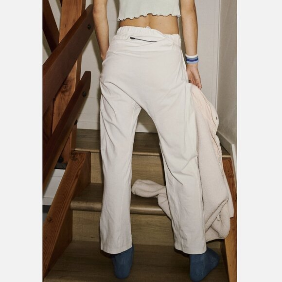 Free People Movement White Hot Shot Relaxed Fit Pants - Picture 3 of 5